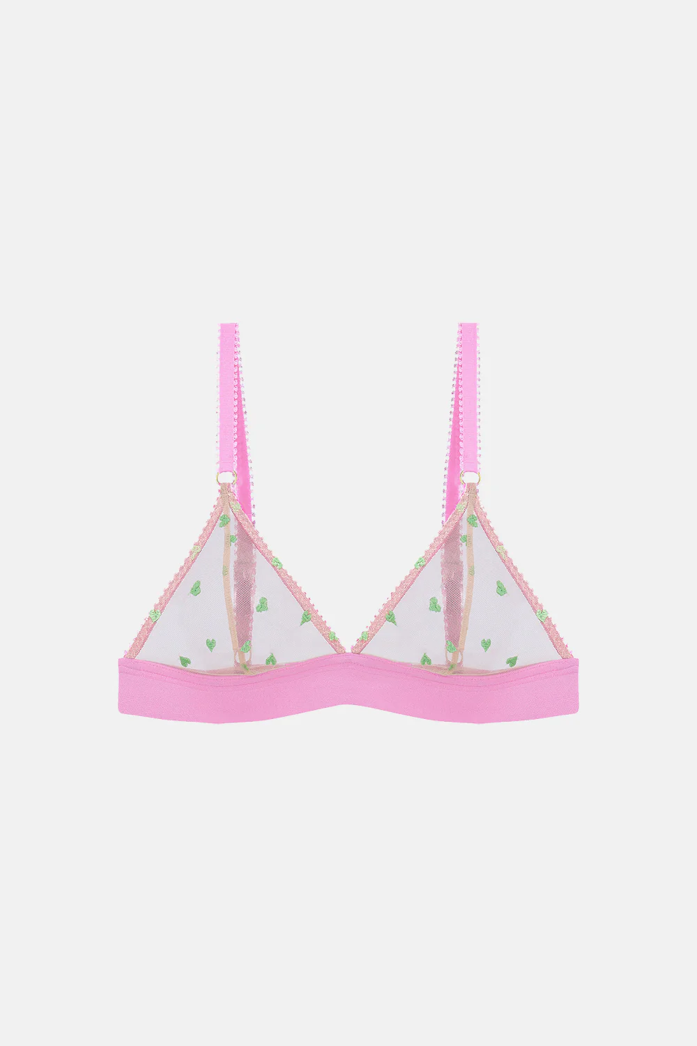Bessie Heart Embroidery Triangle Bralette - Image 6