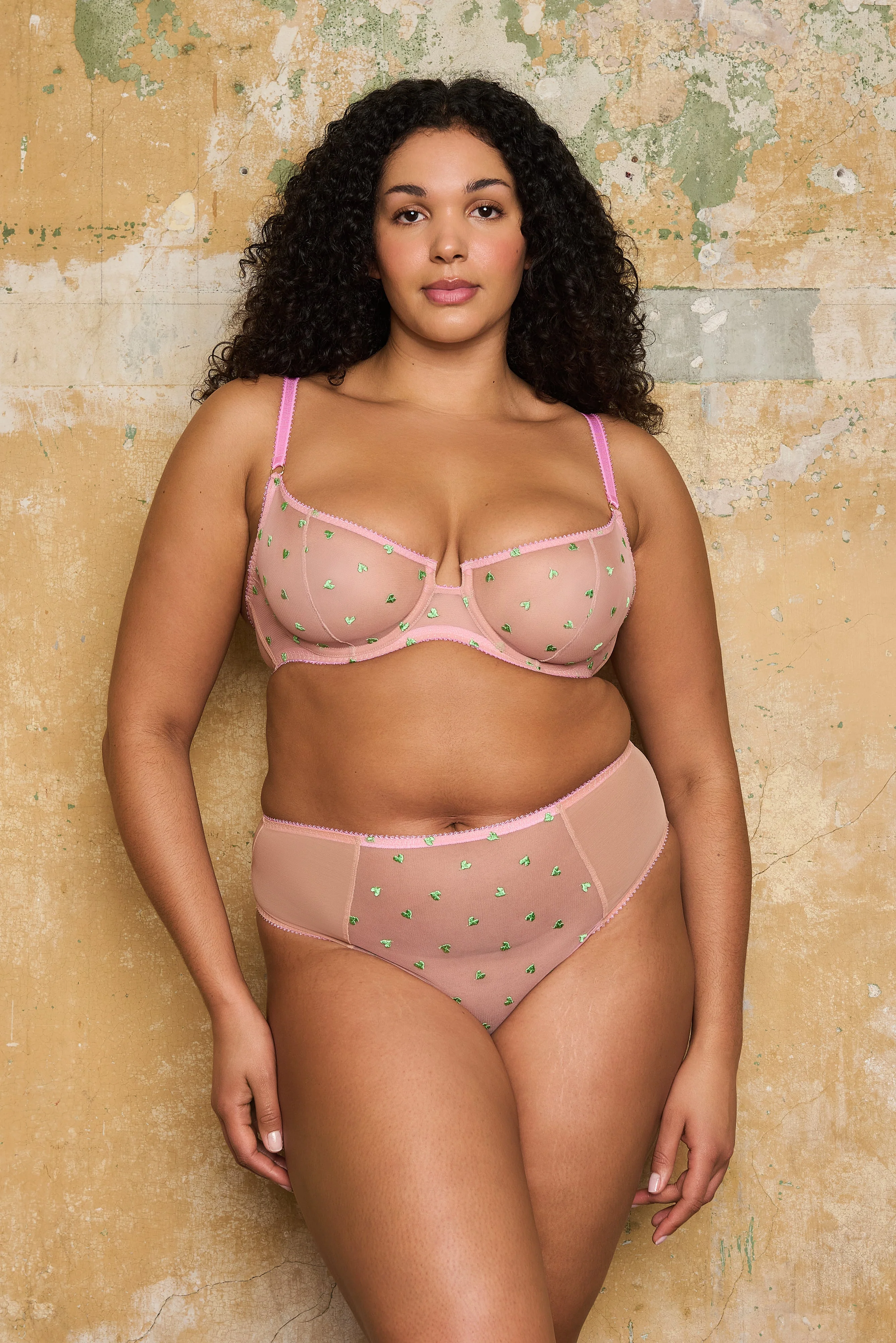 Bessie Heart Embroidery Underwire Bra - Image 7