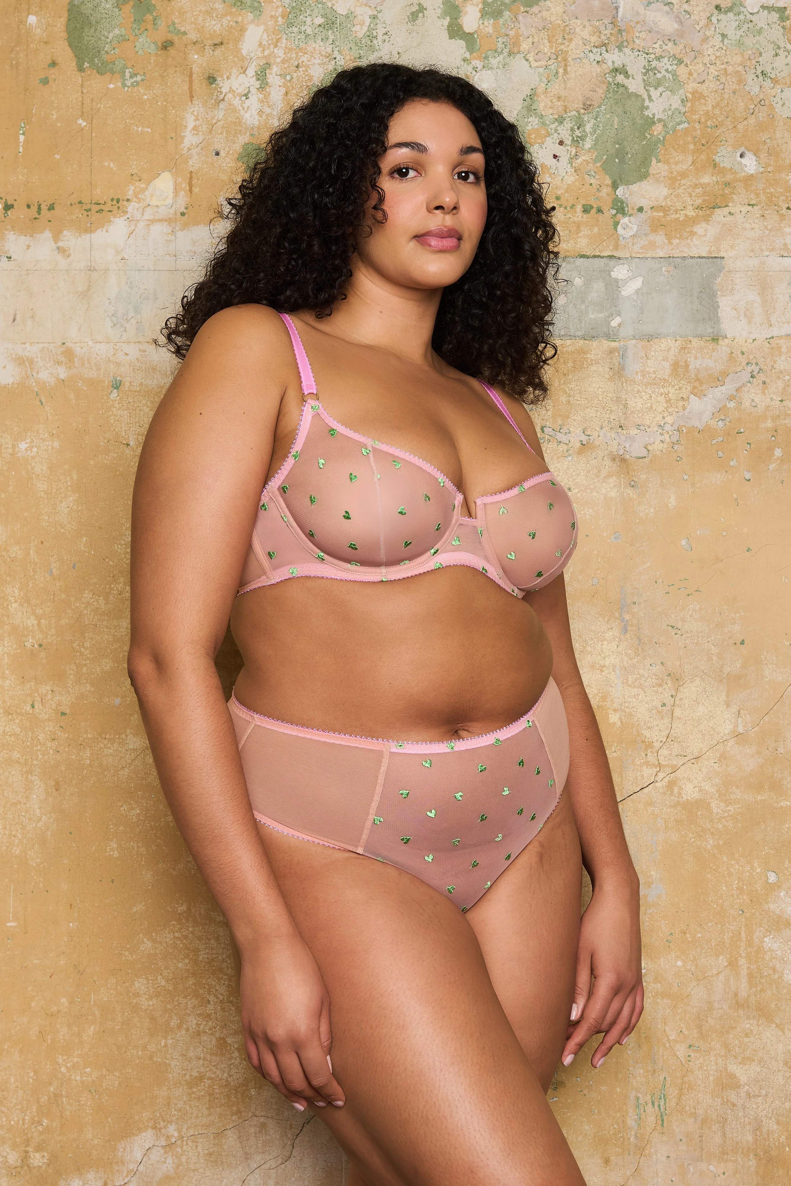 Bessie Heart Embroidery Underwire Bra - Image 8