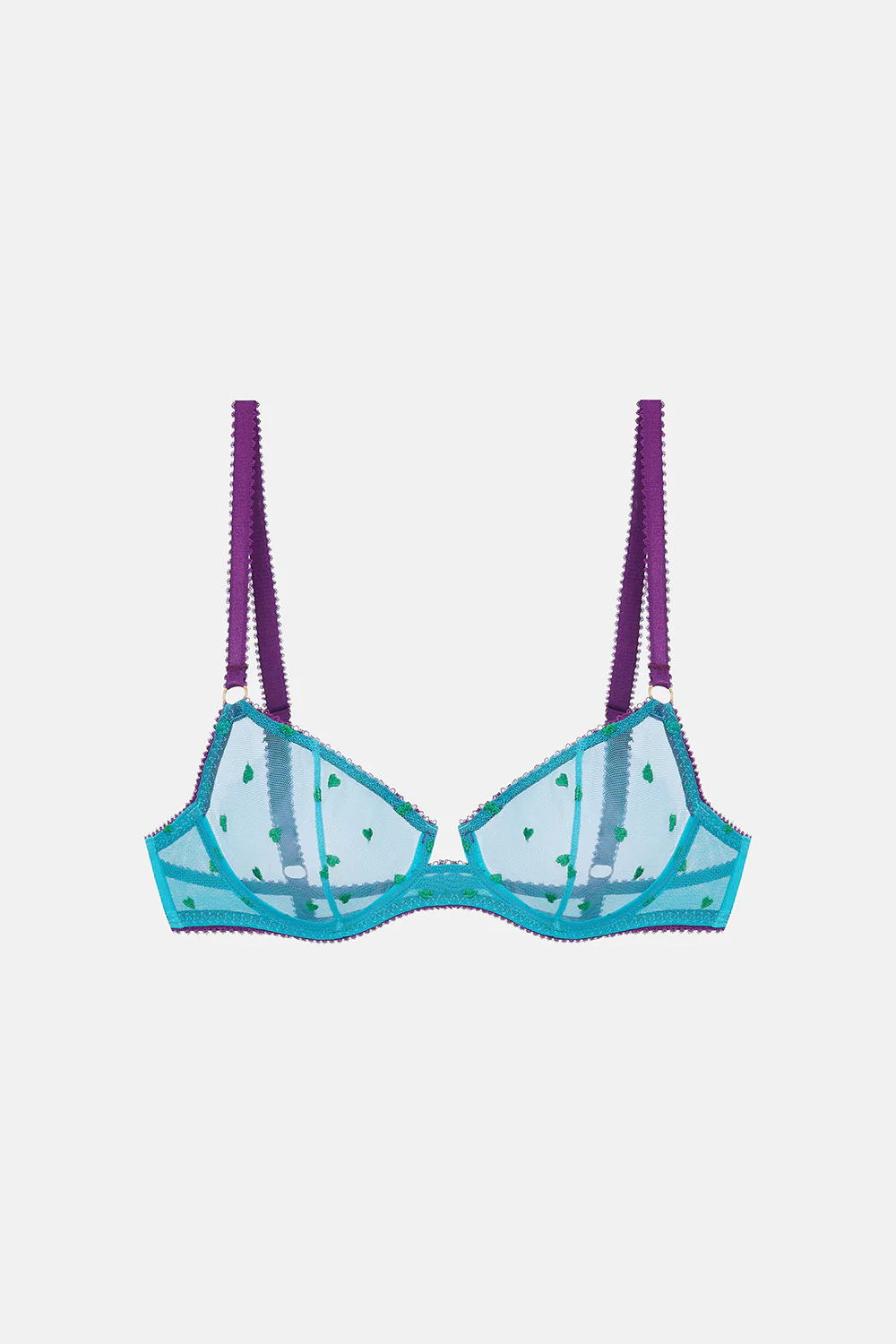 Nelle Heart Embroidery Underwire Bra - Image 5