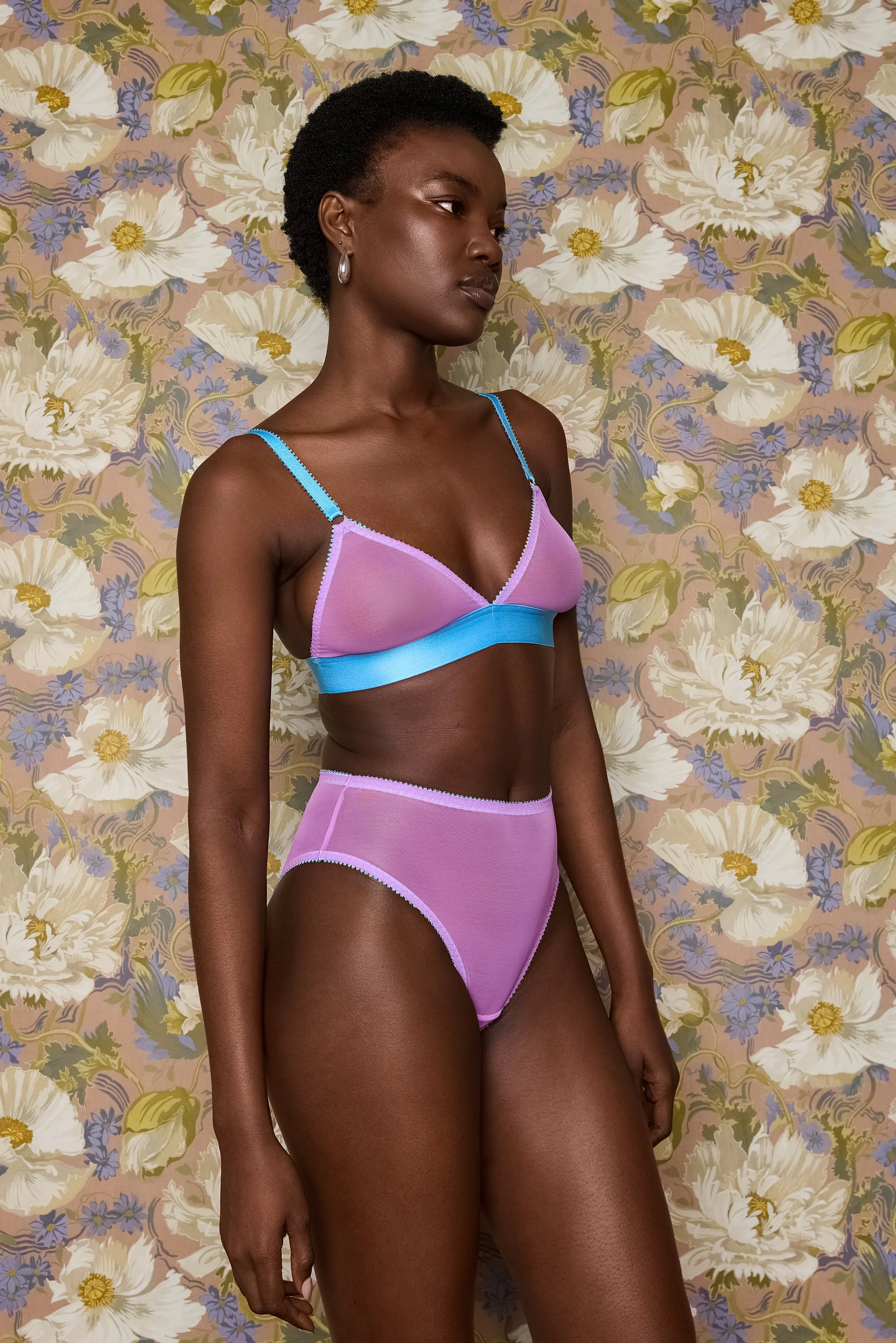 Pippa Clean Tulle Triangle Bralette - Image 3