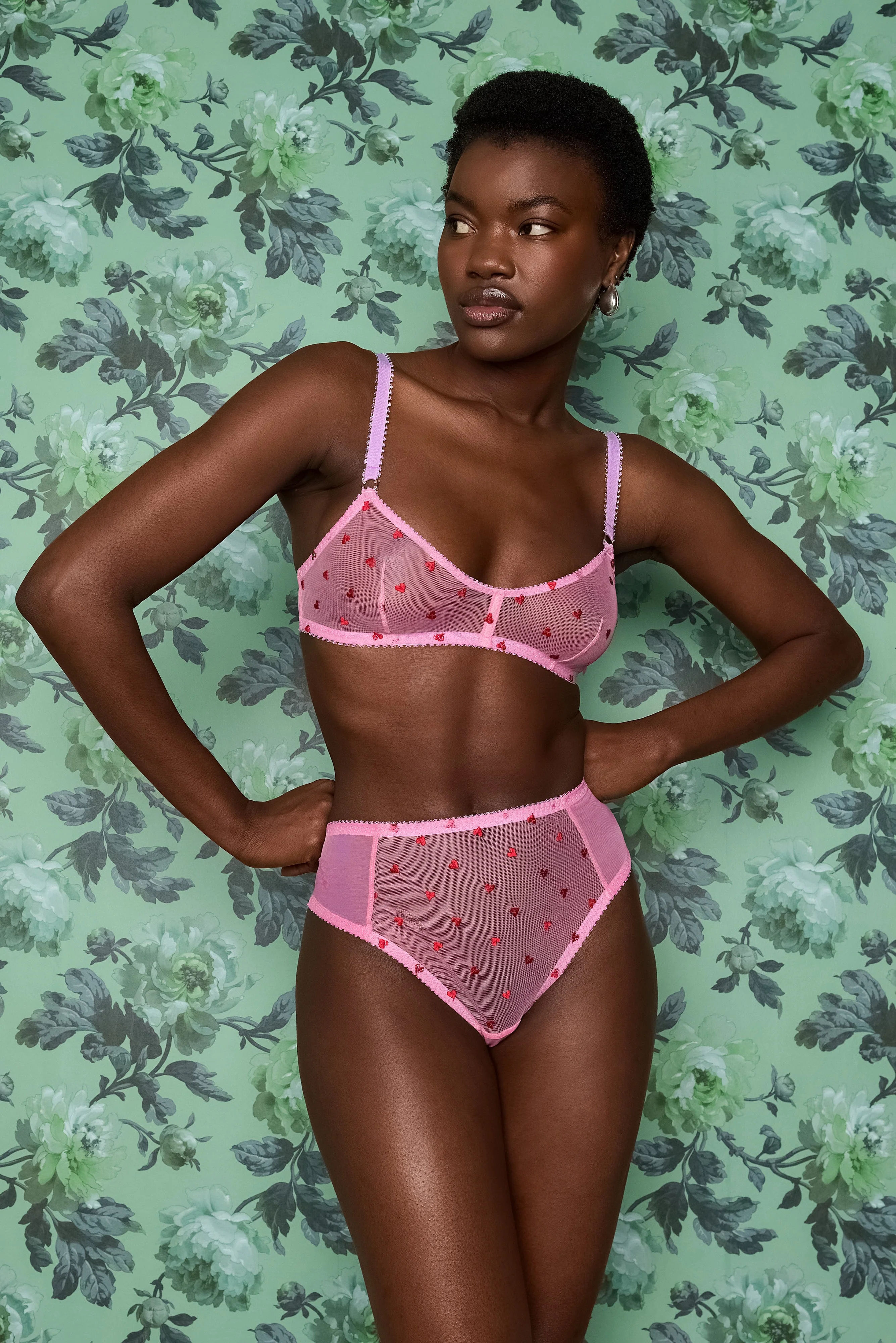 Priya Heart Embroidery Bralette - Image 3