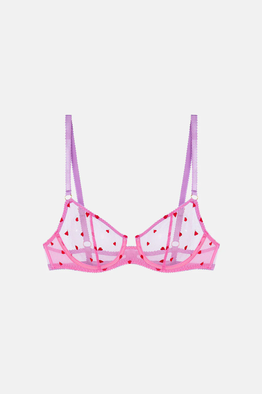 Priya Heart Embroidery Underwire Bra - Image 5