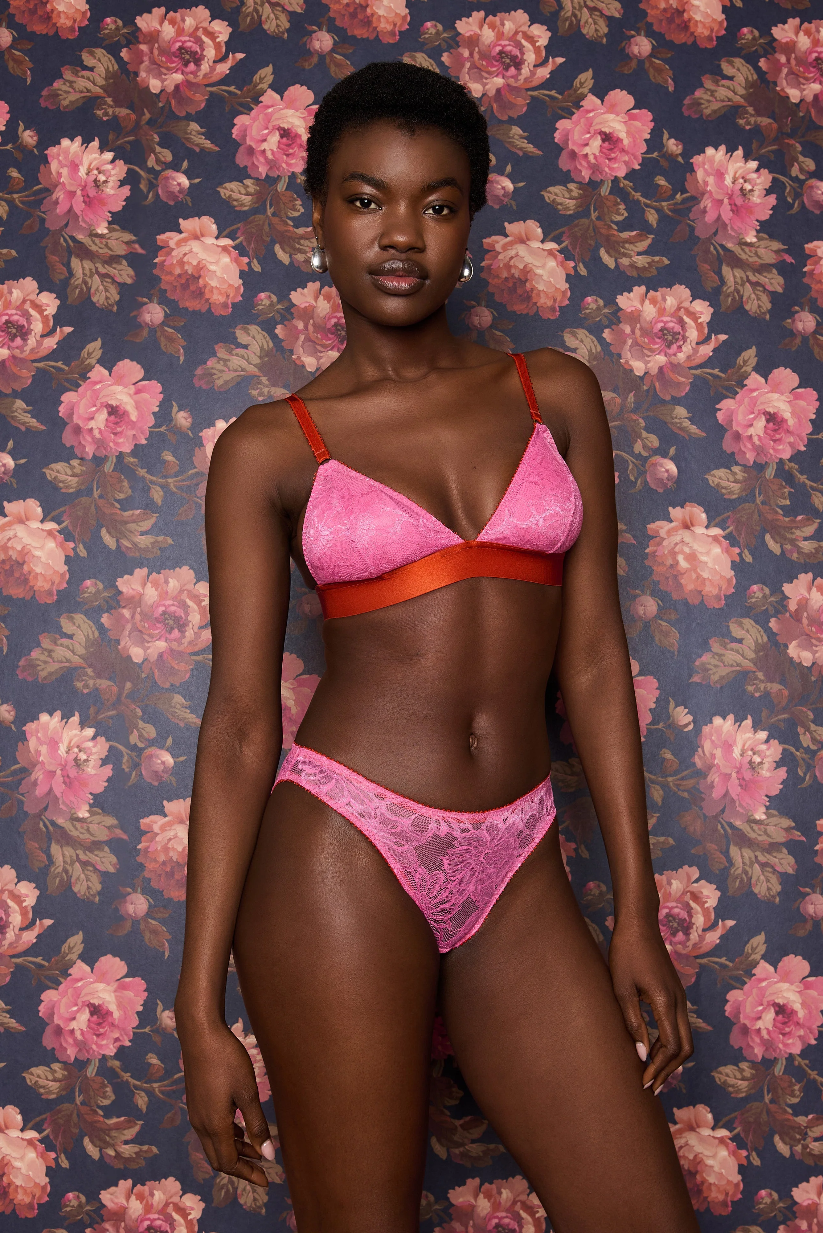 Rosamund Lace Padded Triangle Bralette - Image 3